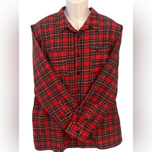 Simply Southern Men’s Red and Black Plaid Men's Shirt. Sz/aL-NWT.